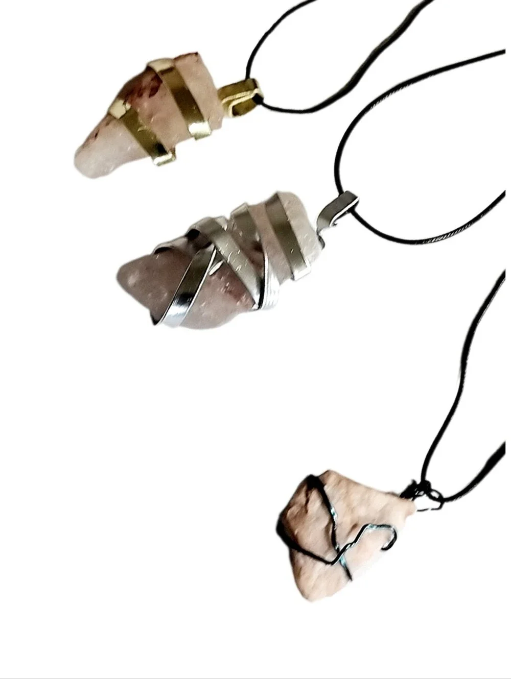 Bundle of Unisex Hand Wired Necklaces Miscellaneous Sizes and Styles (3 Pieces)